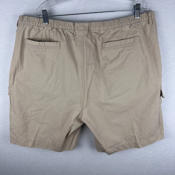 BOSTON TRADES SHORTS MEN'S ,EDIUM BEIGE KHAKI CARGO DRAWSTRING BEACH RELAXED - Picture 8 of 16